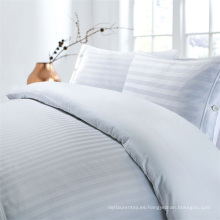 240T 50% Cotton 50% Polyester Hotel White Stripe Juego de cama